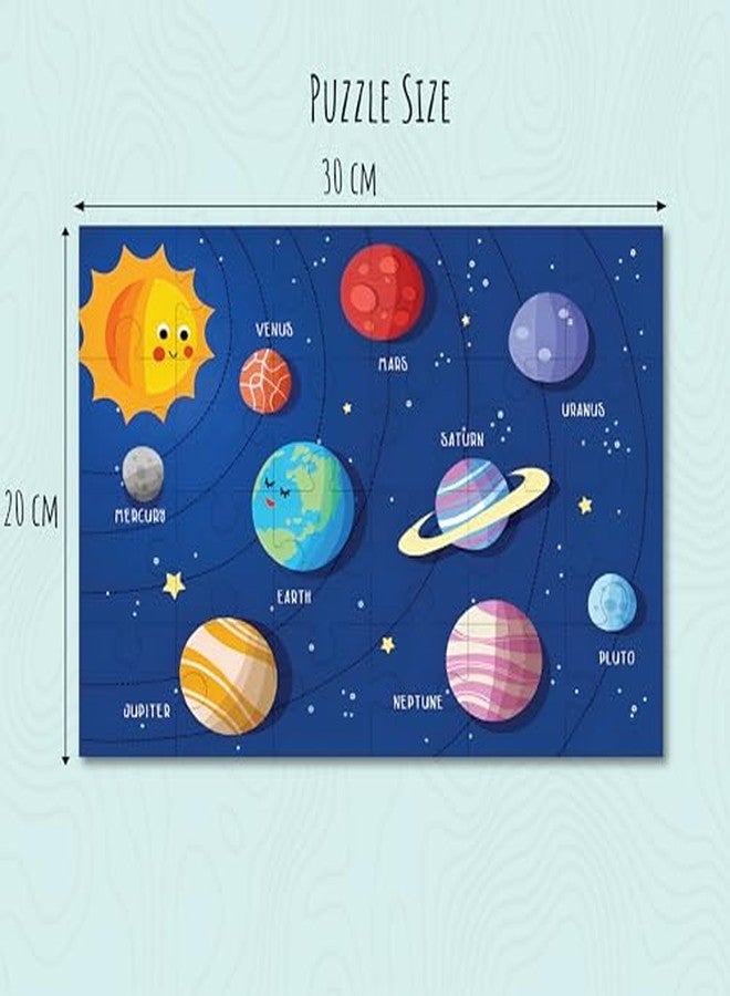 Khilonewale Kids Jigsaw Puzzle 8x12 Inch for Ages 3+, Colourful Learning Puzzle for Boys & Girls, Educational Game, Fun Gift for Kids, for Early Learning & Family Play (Smiling Solar System) - Image 3